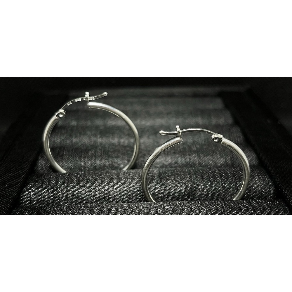 Arracadas de Plata 925 Silver Hoop Earrings